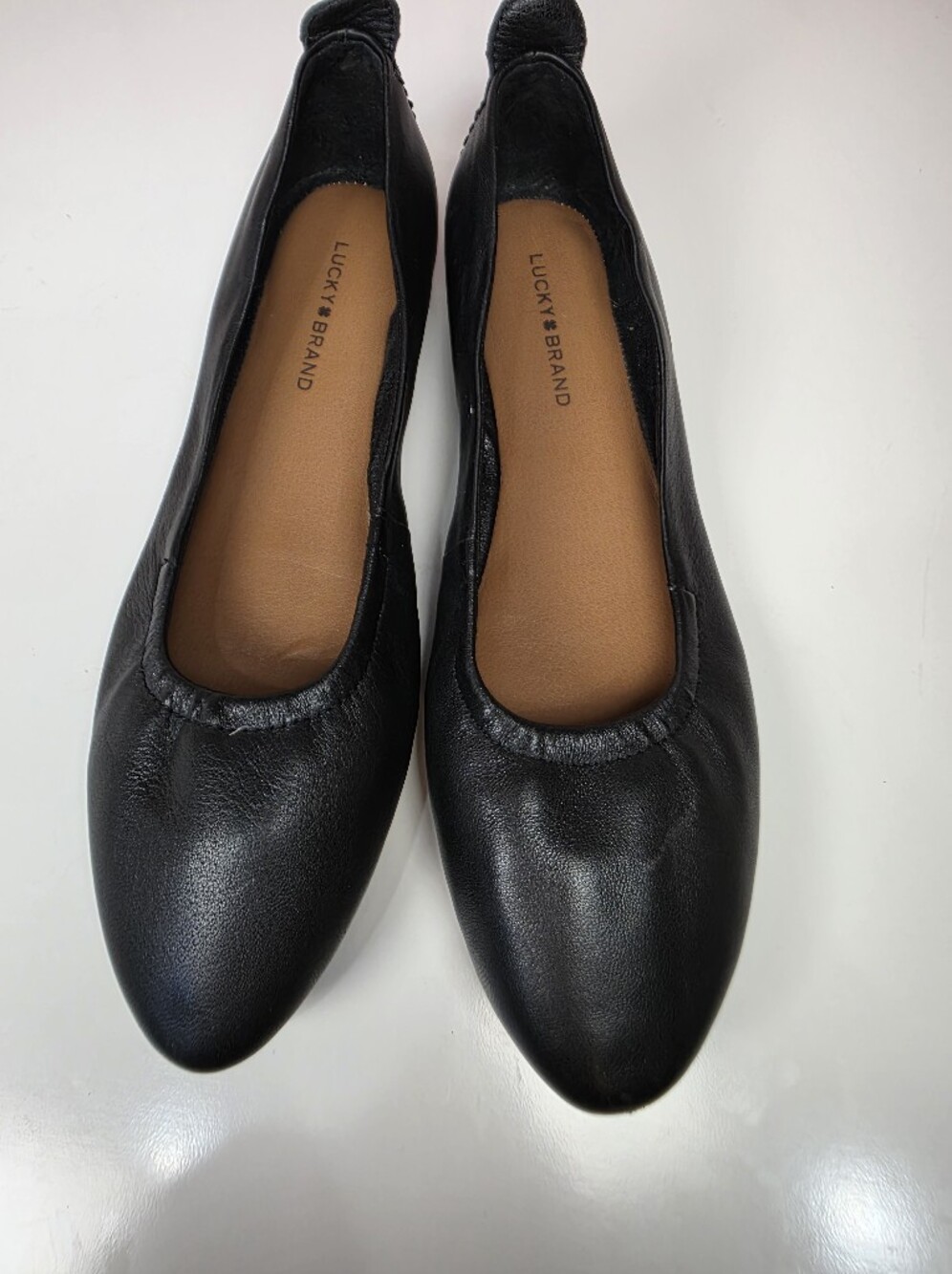 Lucky Brand Black Genuine Leather Ballet Flats Women’s 7.5
